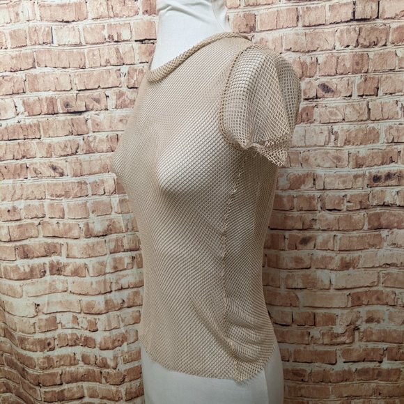 La Petite Francaise Open Mesh Short Sleeve Top - Picture 2 of 6